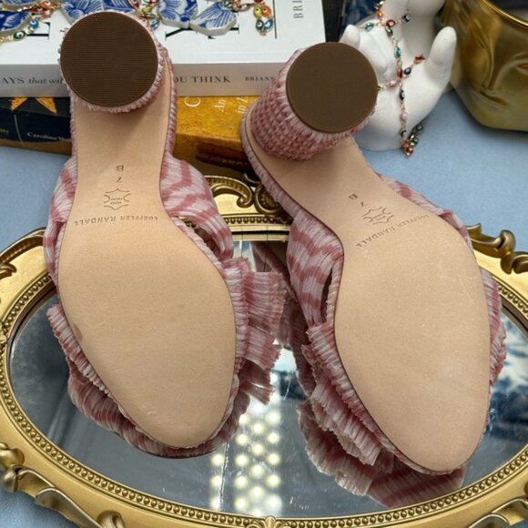 🆕 LOEFFLER RANDALL 🧿 NWOB Penny Soft Pink Gingham Pleated Bow Heel, Sz 7 - Picture 13 of 14